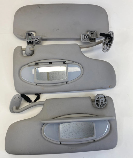 2005 2006 MINI COOPER SUN VISOR PAIR MIRROR LIGHT DRIVER & PASSENGER LH RH OEM