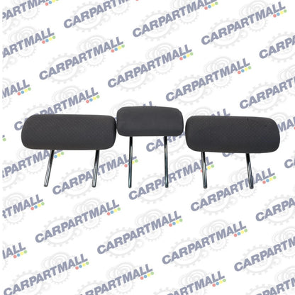 2004-2009 04-09 TOYOTA PRIUS REAR SEAT HEADRESTS SET 3 GRAY CLOTH ASSEMBLY OEM