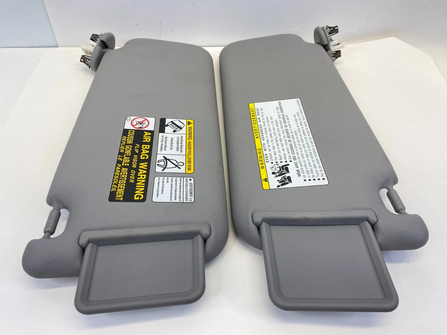 2006-2010 TOYOTA RAV4 GRAY LEFT & RIGHT SUN VISOR PAIR SET W/ VANITY MIRROR OEM