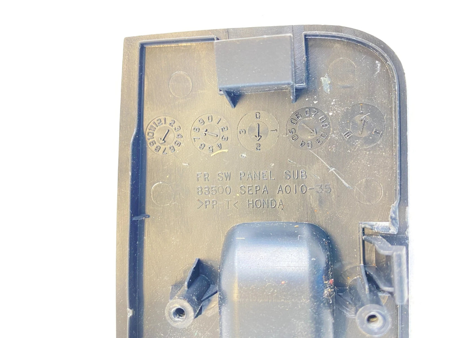 04-08 ACURA TL FRONT PASSENGER DOOR WINDOW SWITCH COVER TRIM ONLY 83500SEPAA010