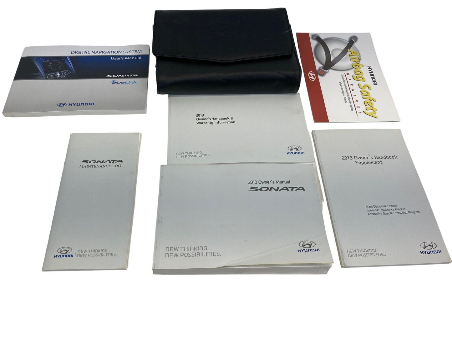 2013 Hyundai Sonata Owner's Manual Maintenace Handbook Supplement Book w/ Case