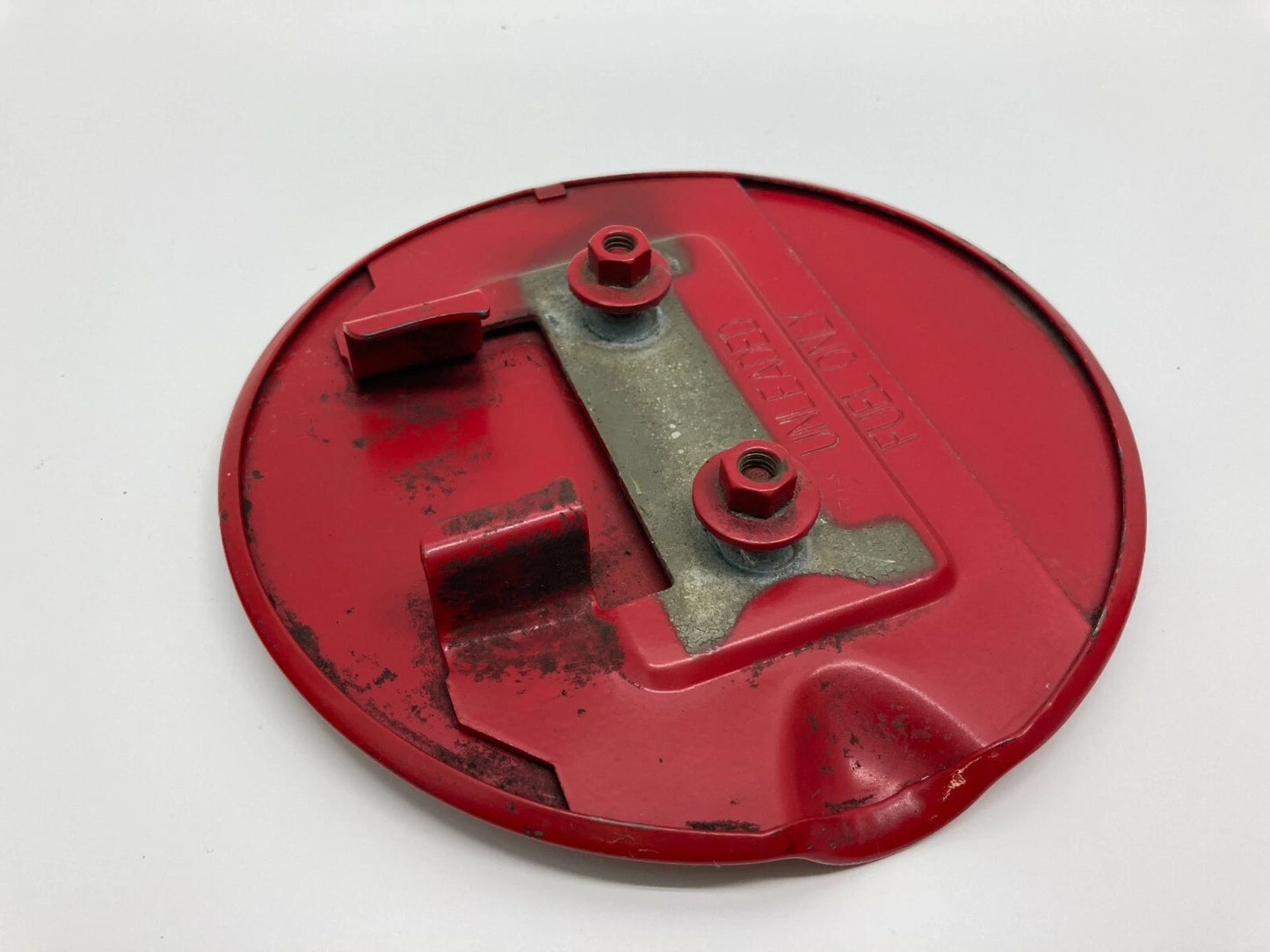 90-97 OLDSMOBILE CUTLASS SUPREME COUPE FUEL FILLER LID DOOR GAS COVER RED OEM