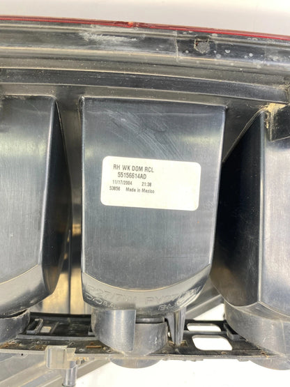 2005 2006 JEEP GRAND CHEROKEE RIGHT PASSENGER TAIL LIGHT TAILLIGHT 55156614AD