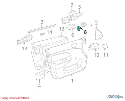 2005-2010 CHEVROLET COBALT FRONT RIGHT SIDE DOOR LOCK CONTROL SWITCH 15777129
