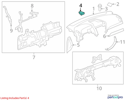 2012-2015 CHEVROLET CAPTIVA SPORT DASH LEFT AC AIR VENT DEFROSTER GRILLE OEM