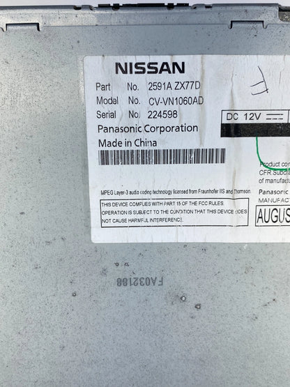 2010-2012 NISSAN MURANO RADIO RECEIVER AM-FM PLAYER CD UNIT ASSEMBLY 2591A-ZX77D