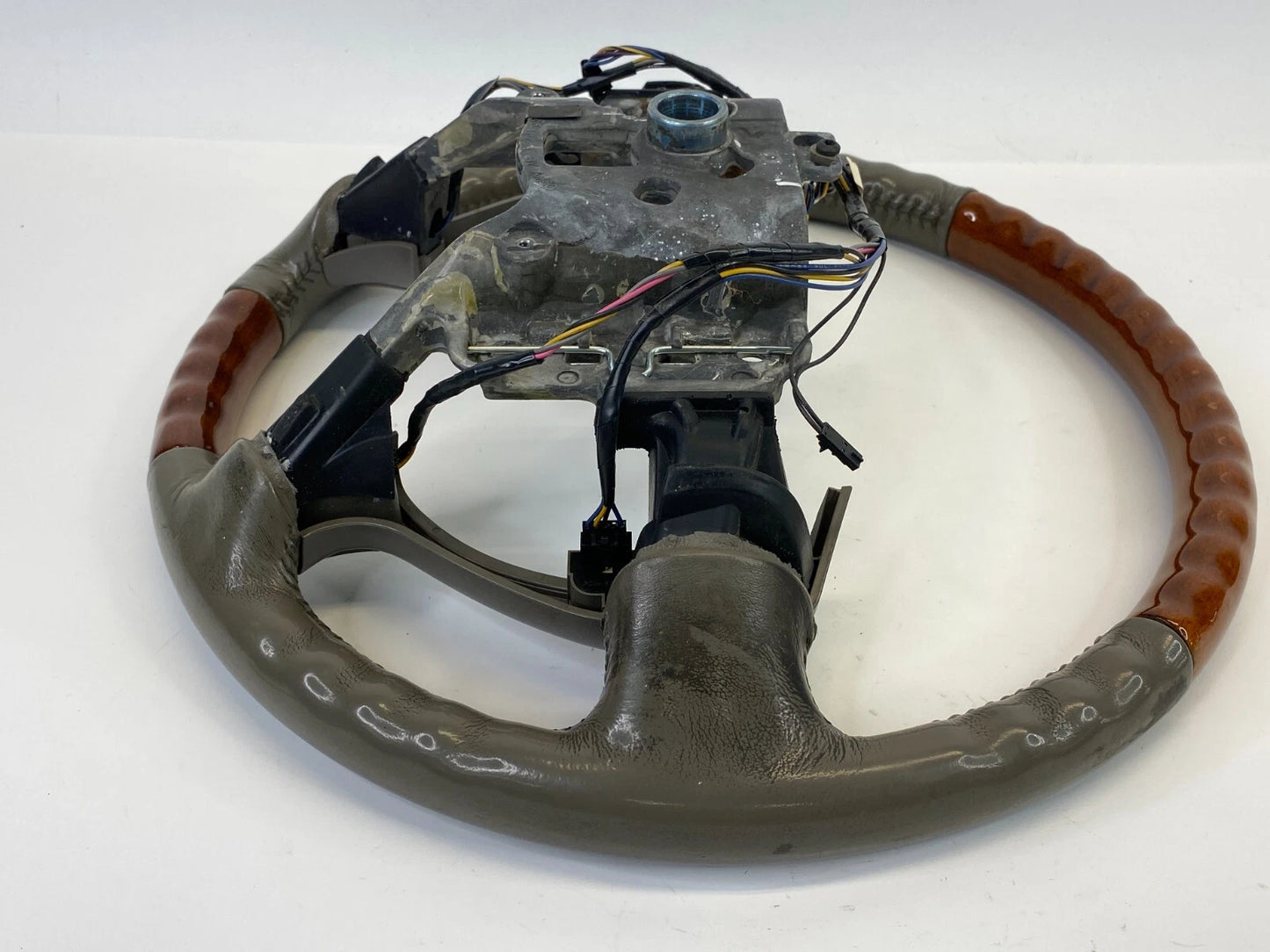 2000-2005 CADILLAC DEVILLE STEERING WHEEL LEATHER & WOOD 16761299 OEM