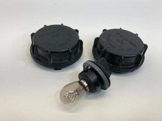 2007-2009 HYUNDAI SANTA FE RIGHT HEADLIGHT HEADLAMP BULB DUST ACCESS COVER PAIR