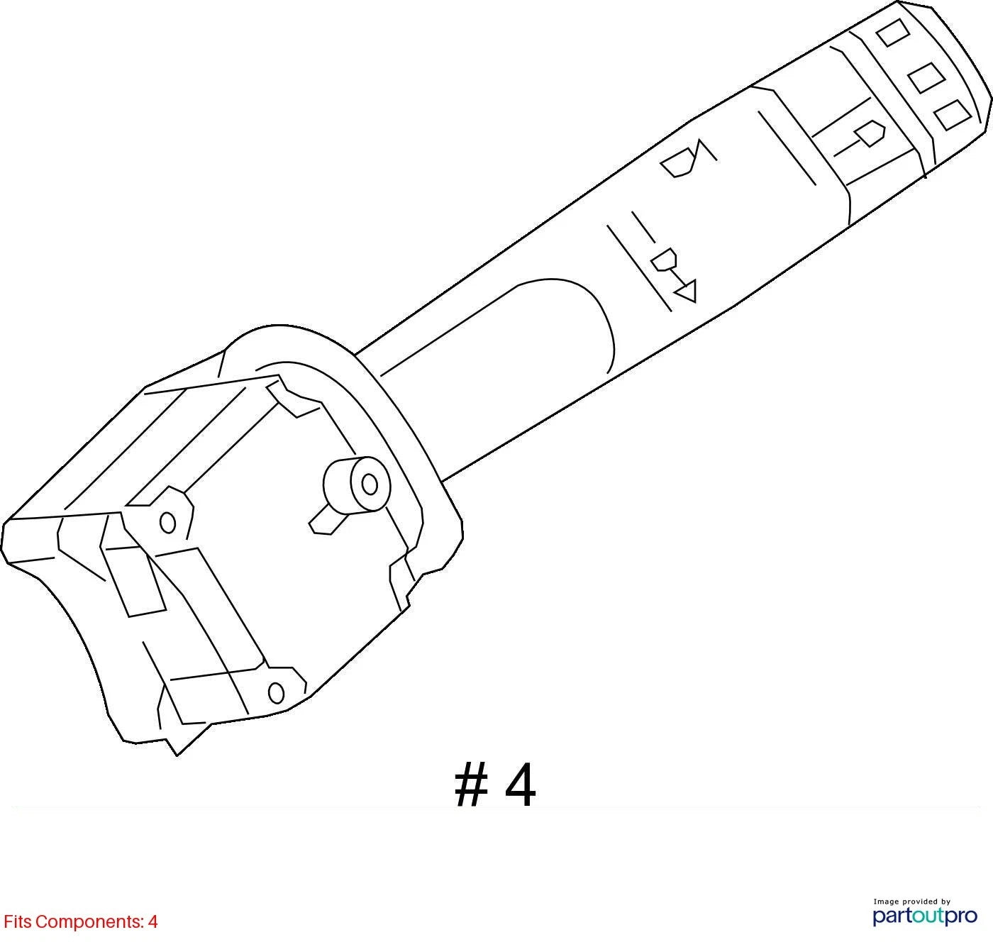 2011-2016 BUICK REGAL WINDSHIELD WIPER CONTROL SWITCH LEVER 13303271 OEM