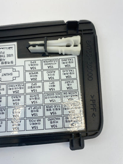2002-2005 Hyundai Sonata Dash Fuse Box Lower Pad Lid Cover Panel 84753-3C000 OEM