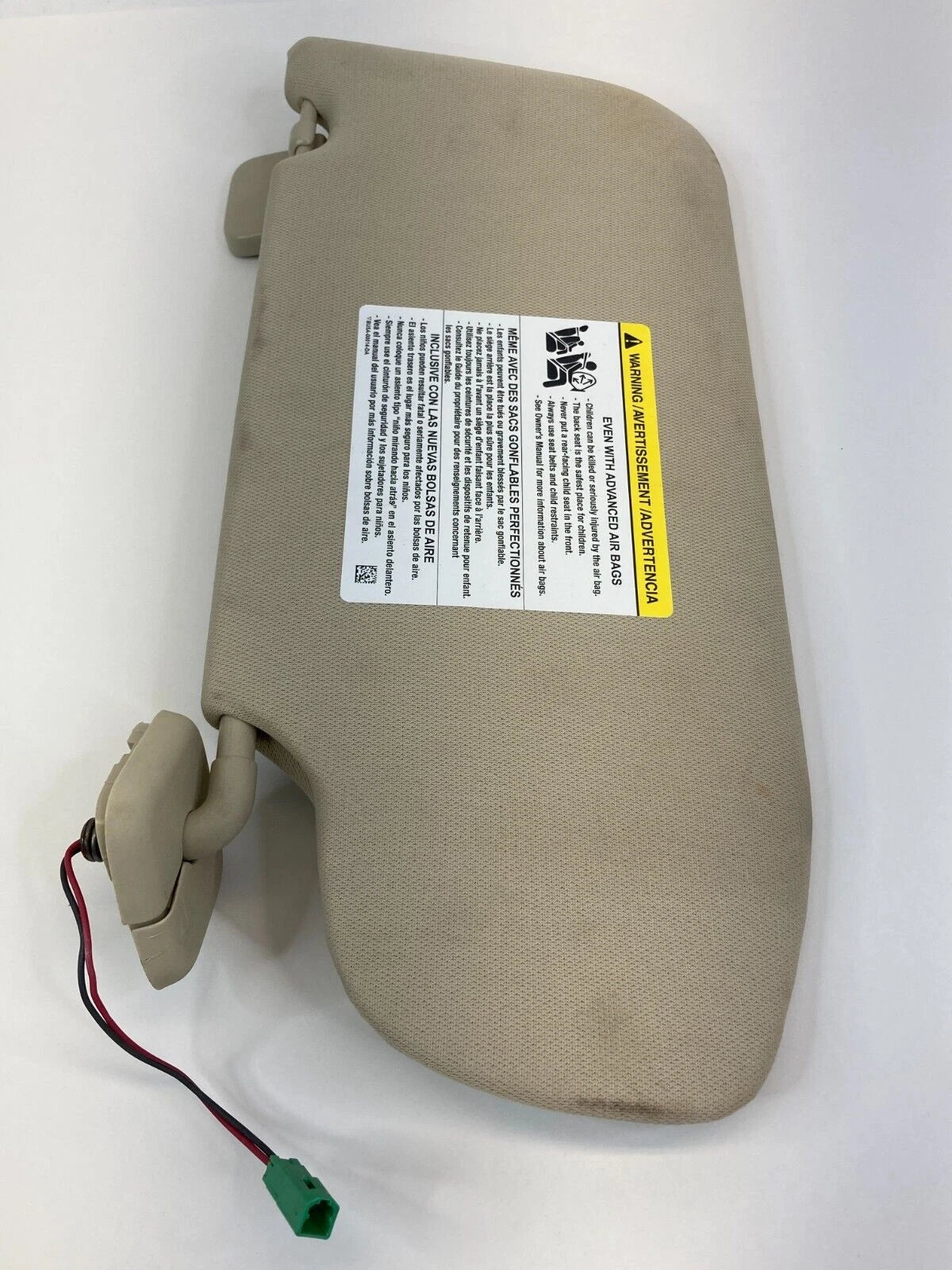 2013-2019 FORD TAURUS RIGHT SIDE SUNVISOR PASSENGER SUN VISOR ILLUMINATED BEIGE