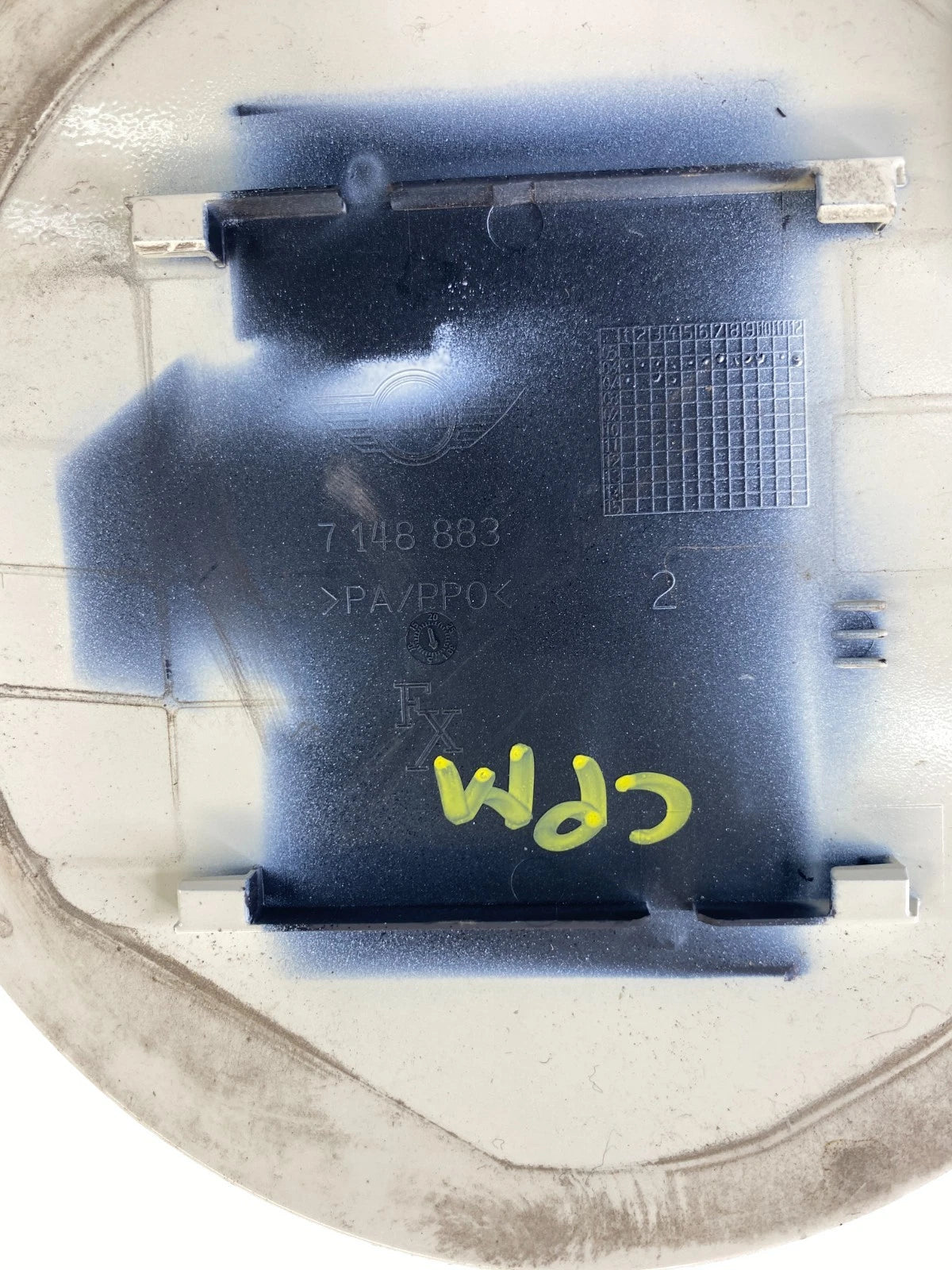 2007-2014 MINI COOPER FUEL GAS TANK FILLER DOOR COVER LID WHITE OEM 7-148-883