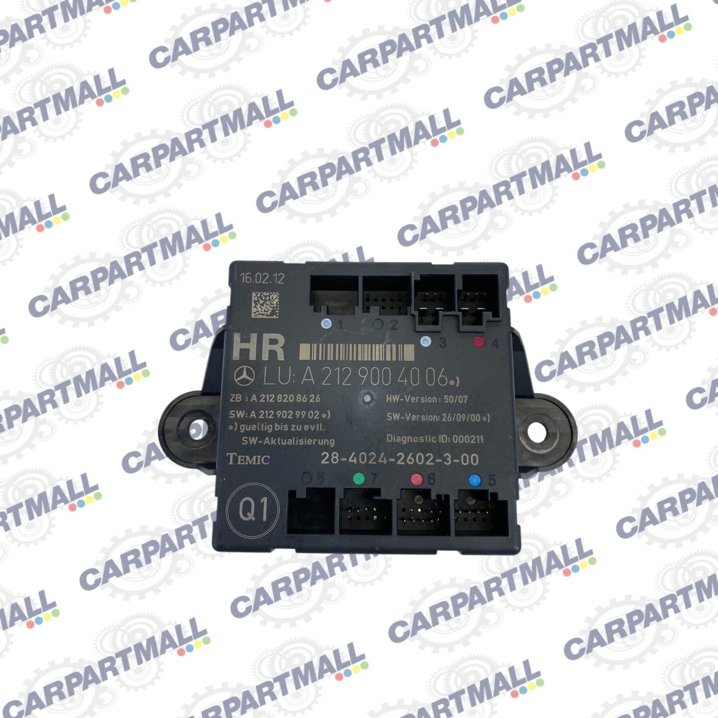 2006-2016 Mercedes-Benz E350 Rear Right Side Door Control Module A2129004006