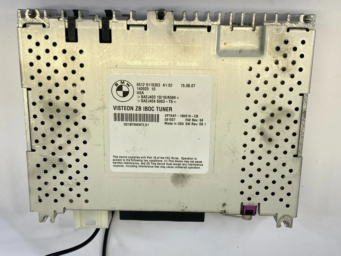2008 BMW E60 535XI VISTEON HD RADIO TUNER RECEIVER MODULE OEM 65129119363