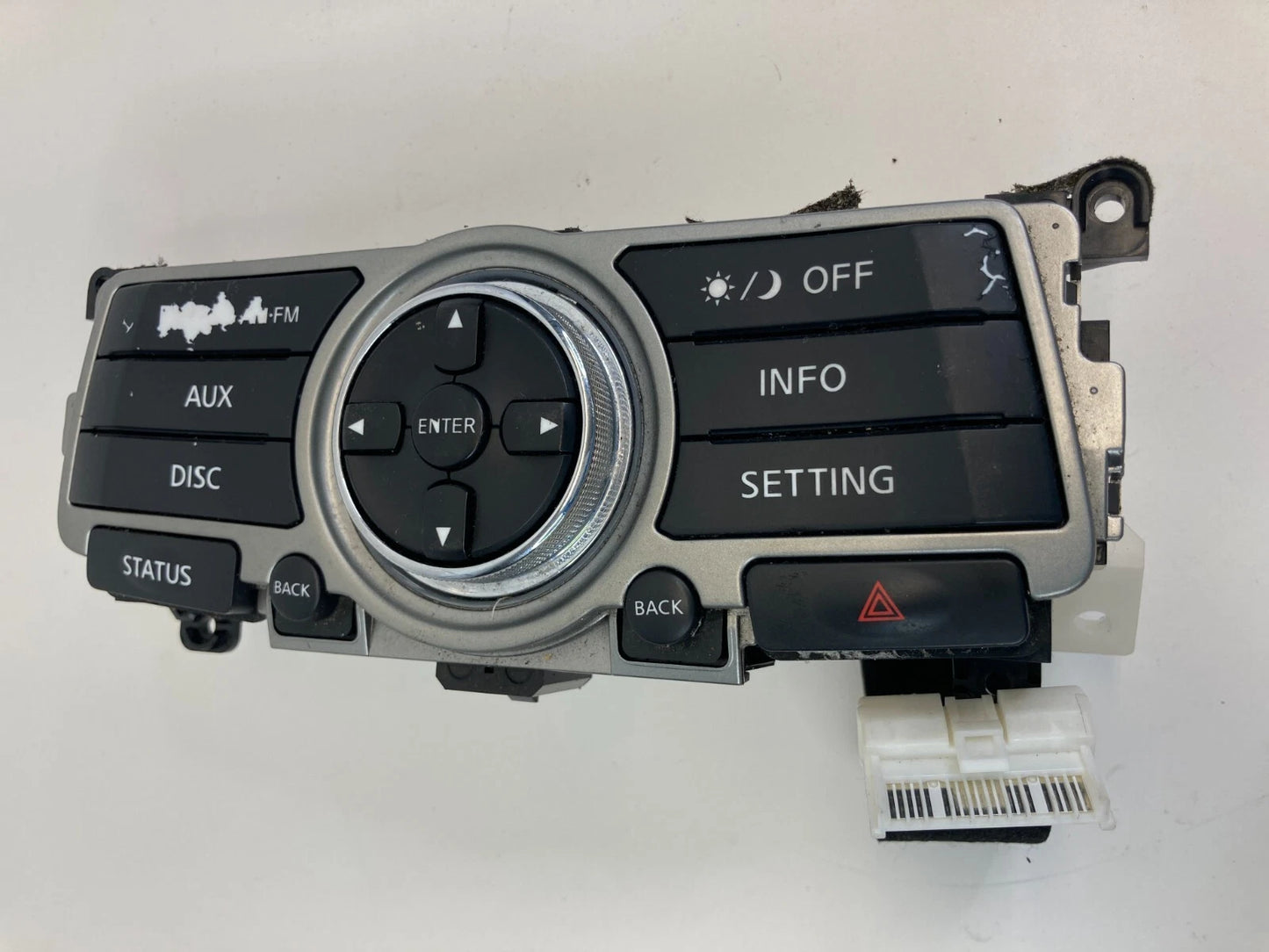 2008-2013 INFINITI G37 RADIO INFO DISPLAY CONTROL SWITCH PANEL 28395-JK60D OEM