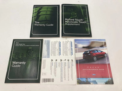 2012 12 FORD FOCUS WARRANTY GUIDE REFERENCE SUPPLEMET BOOKS SET W/ CASE OEM