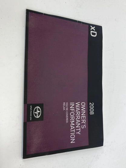 2008 08 SCION XD OWNERS MANUAL GUIDE INFOMATION BOOK W/ CASE OEM