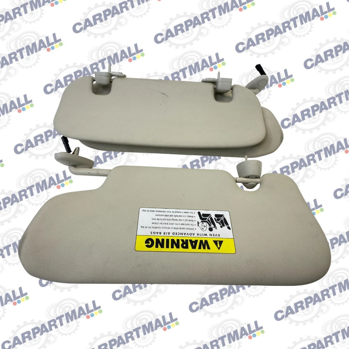 2011-2014 MINI COOPER S SUN VISOR BEIGE SET FRONT LEFT RIGHT & SIDE LATERAL OEM