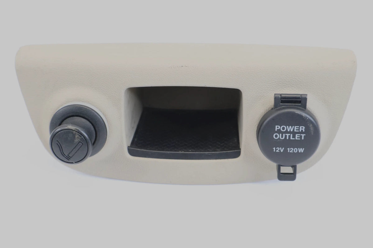 2006-2011 HYUNDAI ACCENT LOWER DASH CONSOLE STORAGE TRAY 12V OUTLET BEZEL OEM