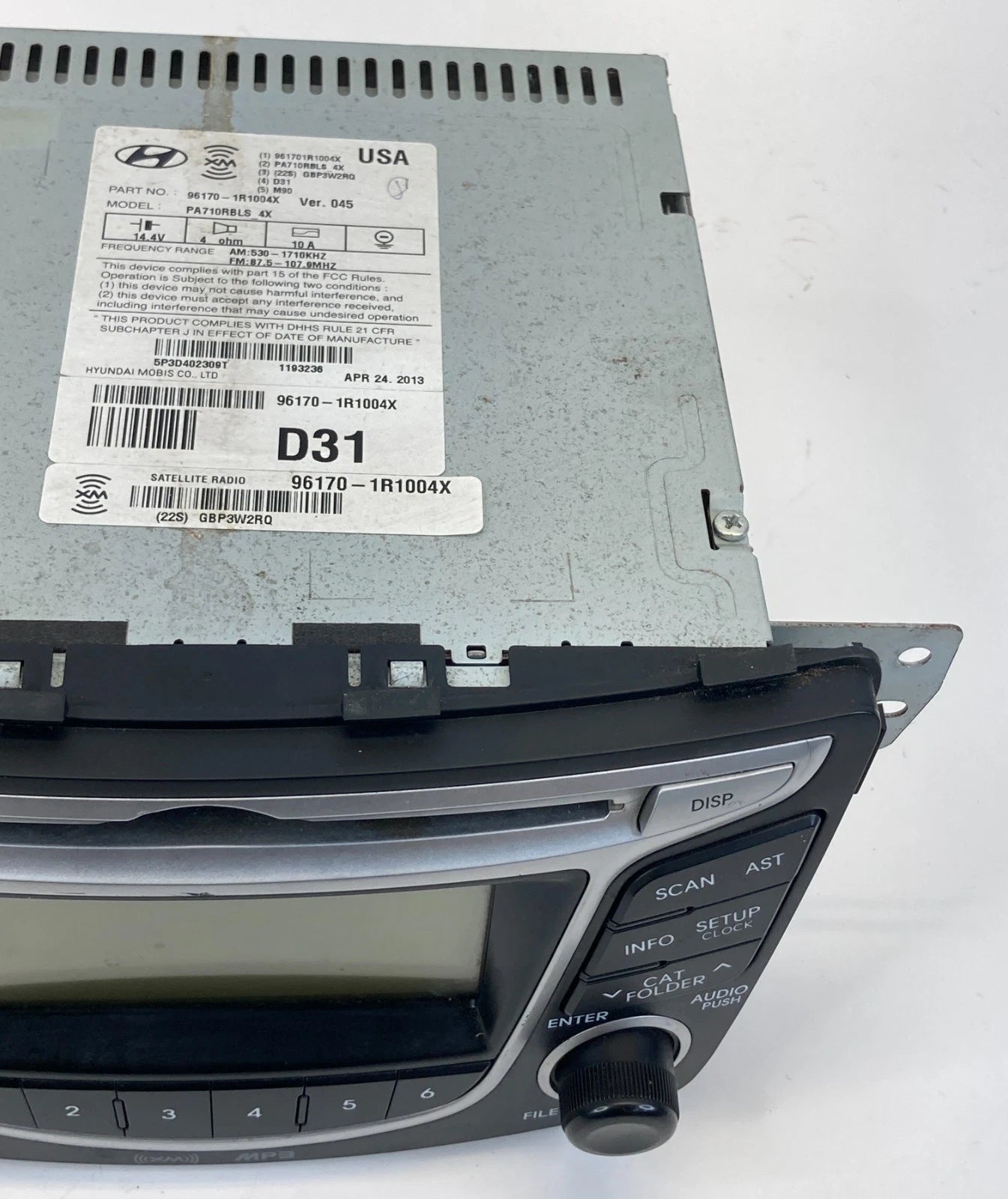 2012-2014 HYUNDAI ACCENT SEDAN HATCHBACK RADIO AUDIO UNIT 96170-1R1004X OEM