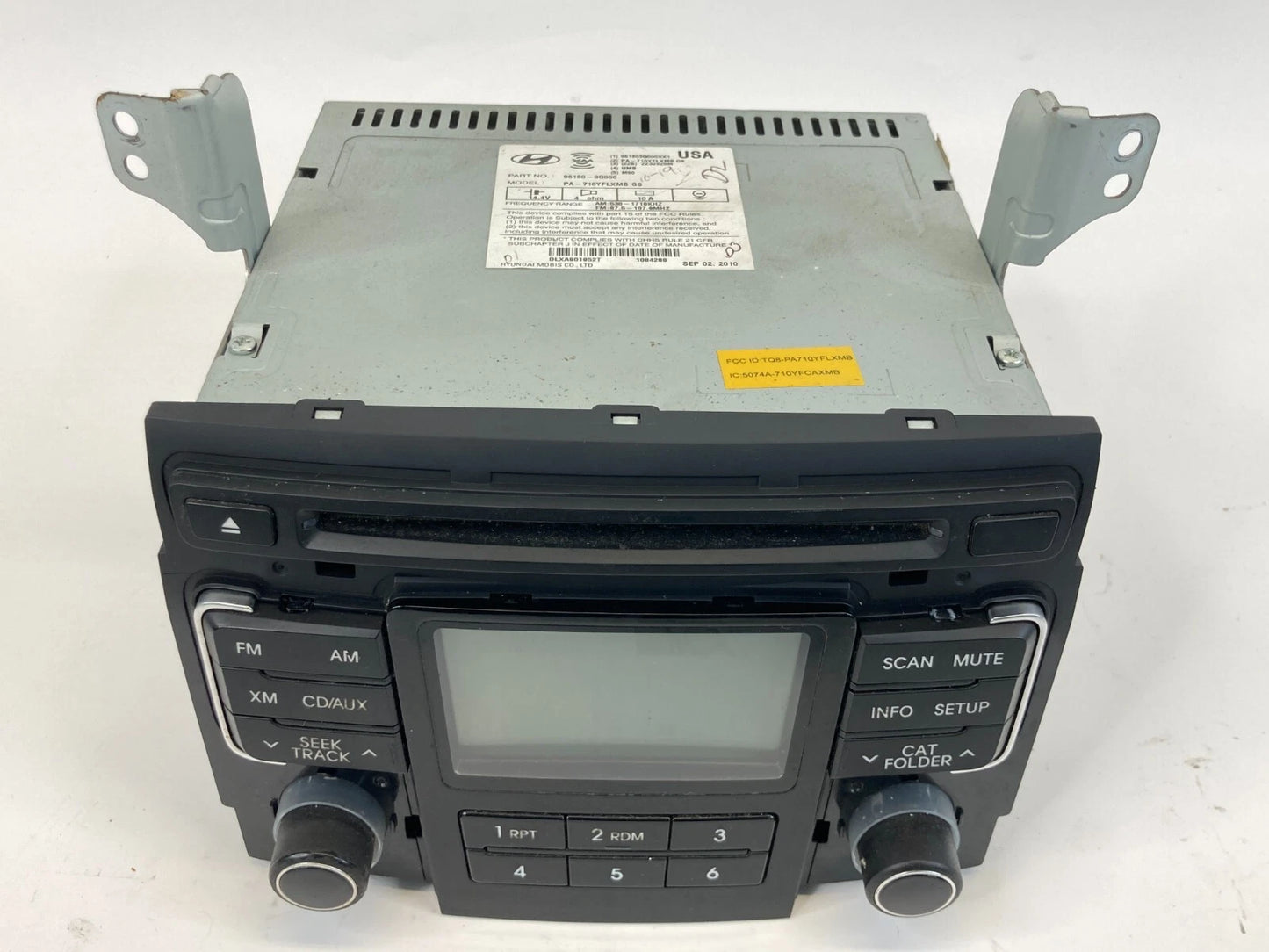 2011 HYUNDAI SONATA RADIO RECEIVER CD PLAYER UNIT ASSEMBLY 96180-3Q000 OEM