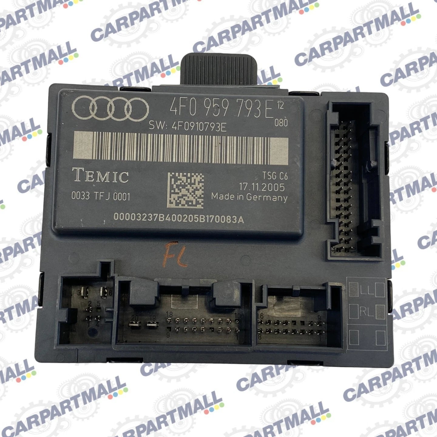 06-08 AUDI A6 QUATTRO FRONT LEFT DRIVER SIDE DOOR CONTROL MODULE 4F0959793E OEM