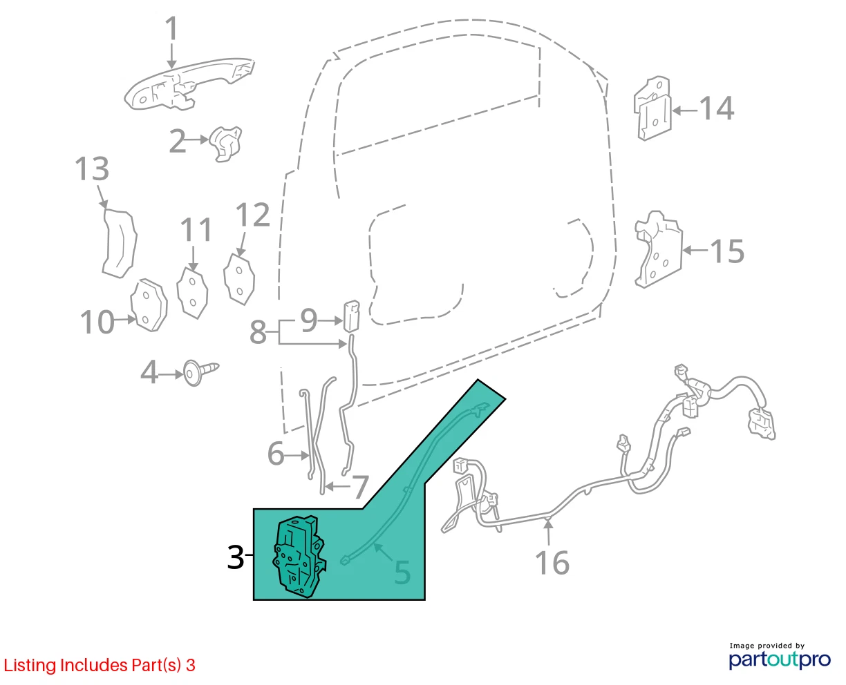 2006-2011 CHEVROLET IMPALA FRONT LEFT DOOR LOCK LATCH RELEASE ACTUATOR 20790496
