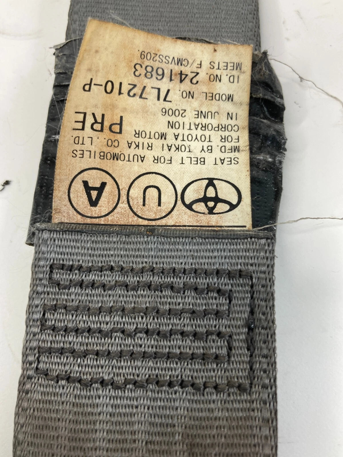 2004-2009 TOYOTA PRIUS FRONT RIGHT PASSENGER SEAT BELT RETRACTOR 7L7210-P OEM