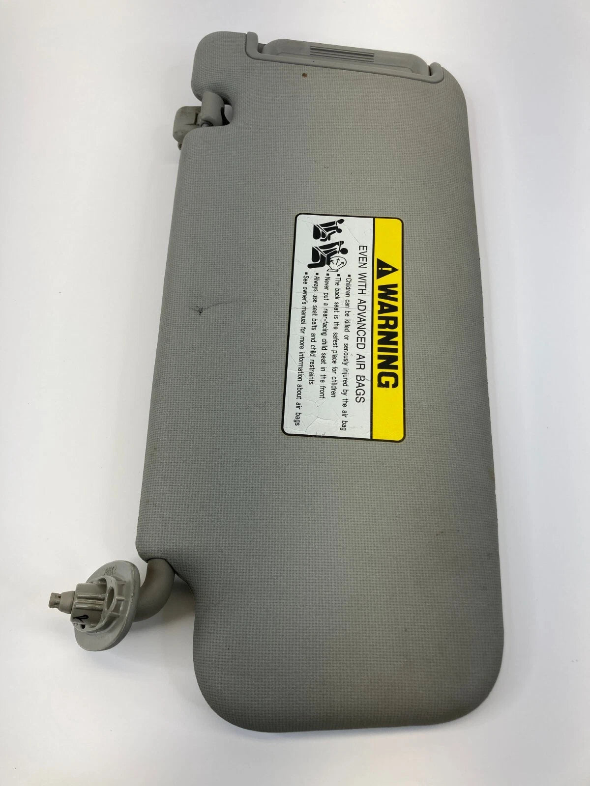 2010-2013 KIA FORTE W/O SUNROOF RIGHT PASSENGER SIDE SUNVISOR SUN VISOR GRAY OEM