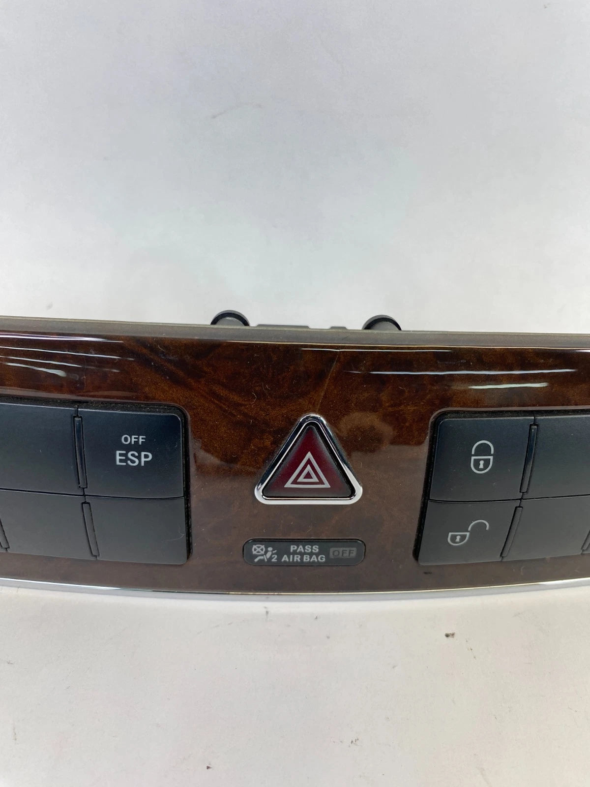 2005 MERCEDES C240 C320 HAZARD & SEAT HEATED CONTROL SWITCH WOOD OEM 2036808082