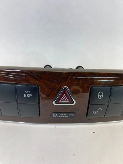 2005 MERCEDES C240 C320 HAZARD & SEAT HEATED CONTROL SWITCH WOOD OEM 2036808082