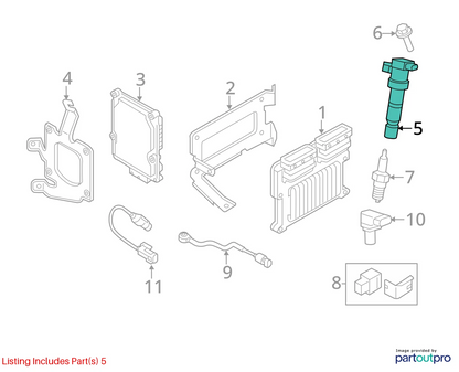 06-18 KIA SEDONA 3.8L V6 IGNITION DIRECT IGNITER COIL ASSEMBLY 27301-3C000 OEM