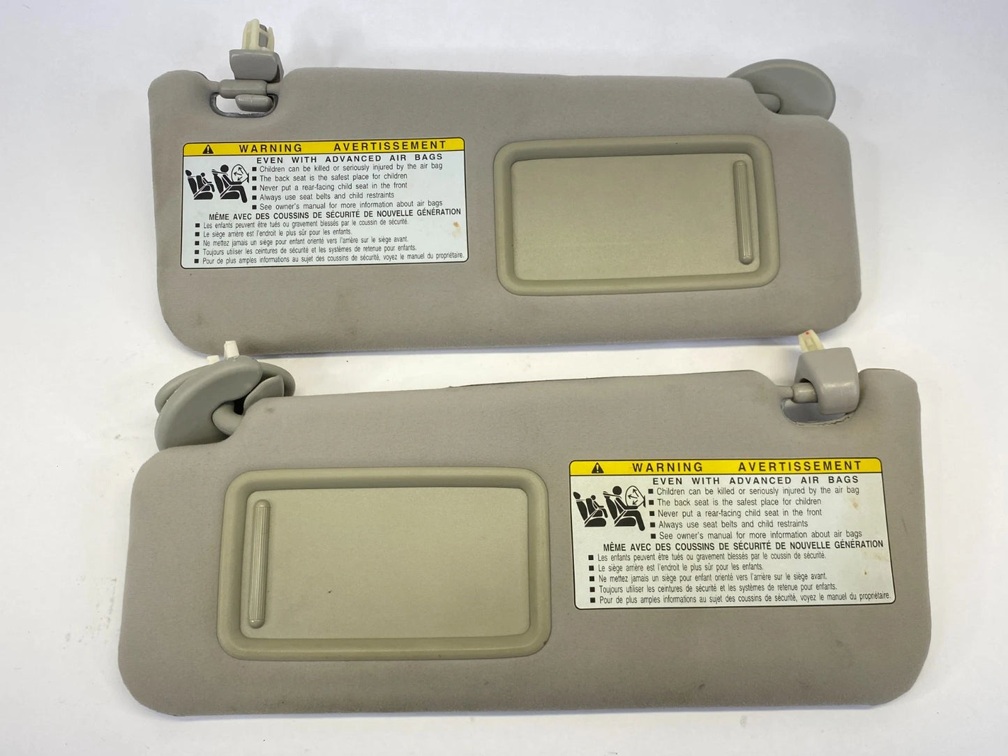 2006-2013 LEXUS IS250 ROOF LEFT AND RIGHT SUNVISOR SUN VISOR SET SHADE W/ MIRROR