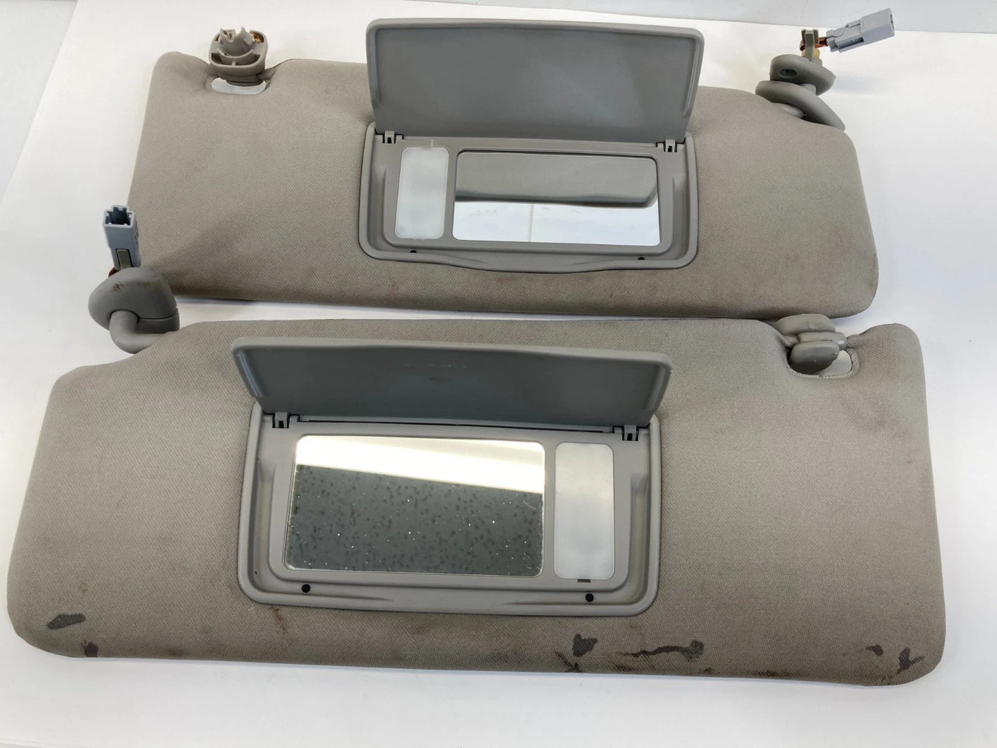 07-12 ACURA RDX ROOF SUNVISOR SUN VISOR SHADE LEFT & RIGHT PAIR SET W/ CLIPS OEM