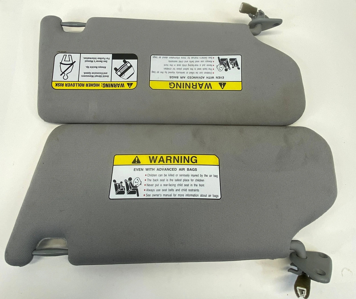 16-19 MITSUBISHI OUTLANDER SPORT LEFT RIGHT SUNVISOR SUN VISOR SET w LIGHTS OEM