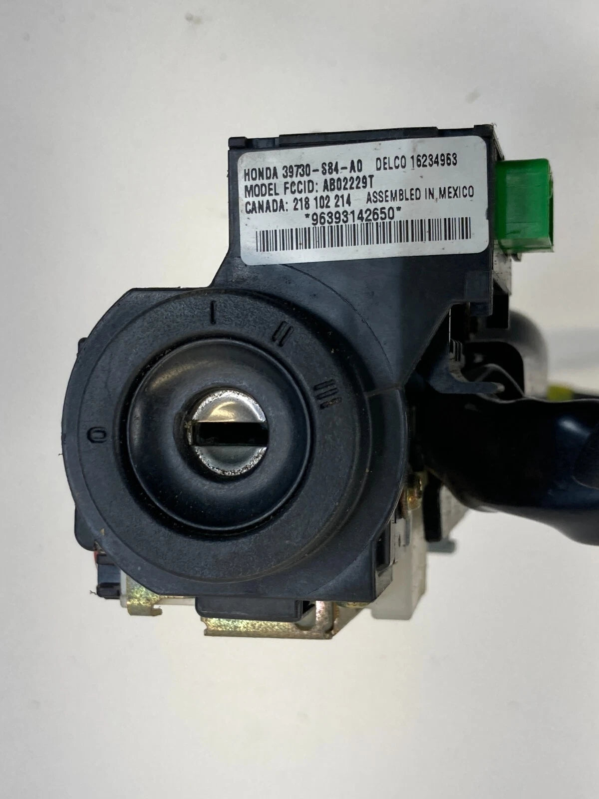 98-02 HONDA ACCORD AT IGNITION SWITCH & DOOR LOCK CYLINDER W/ KEY 39730-S84 OEM