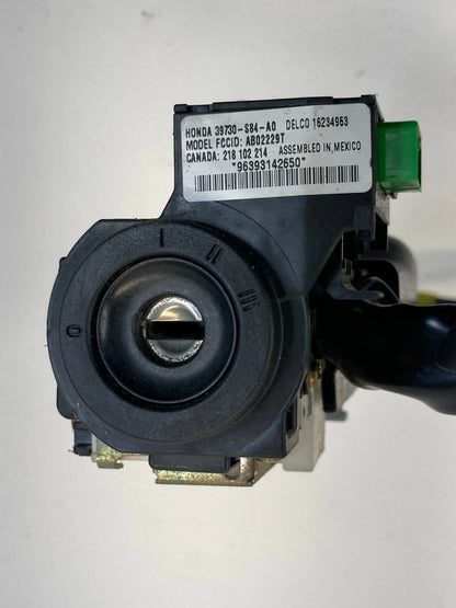 98-02 HONDA ACCORD AT IGNITION SWITCH & DOOR LOCK CYLINDER W/ KEY 39730-S84 OEM