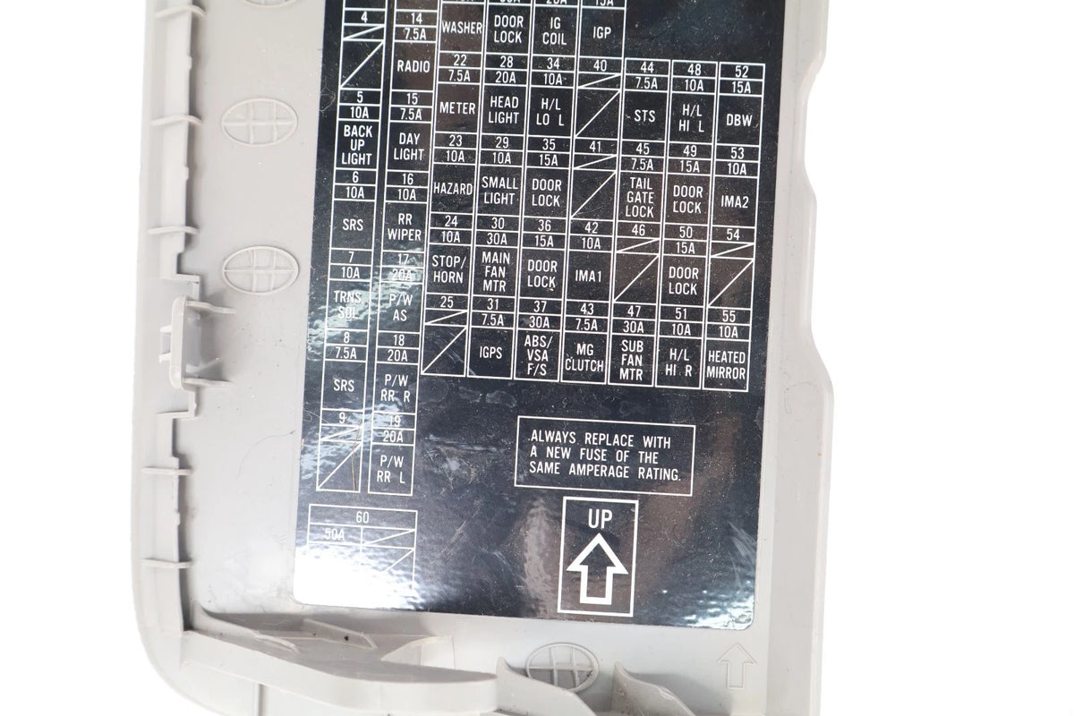2010-2014 HONDA INSIGHT DRIVER LOWER DASH FUSE BOX COVER LID TRIM OEM 77311-TM8