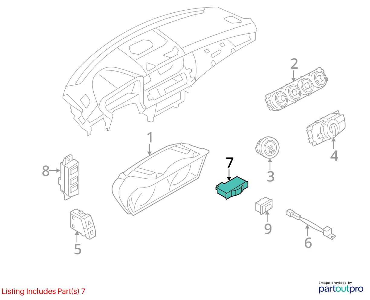 2007-2013 BMW 328I BASE REAR TRUNK LID LOCK RELEASE HOTEL SWITCH 61318379766 OEM