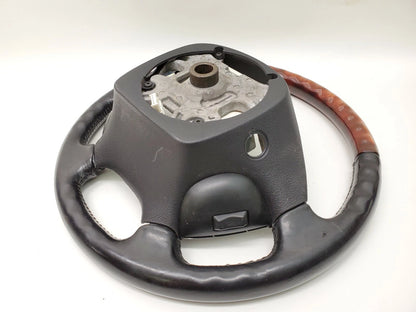 2003-2006 LINCOLN LS STEERING WHEEL LEATHER WOOD GRAIN W/ RADIO CONTROLS OEM