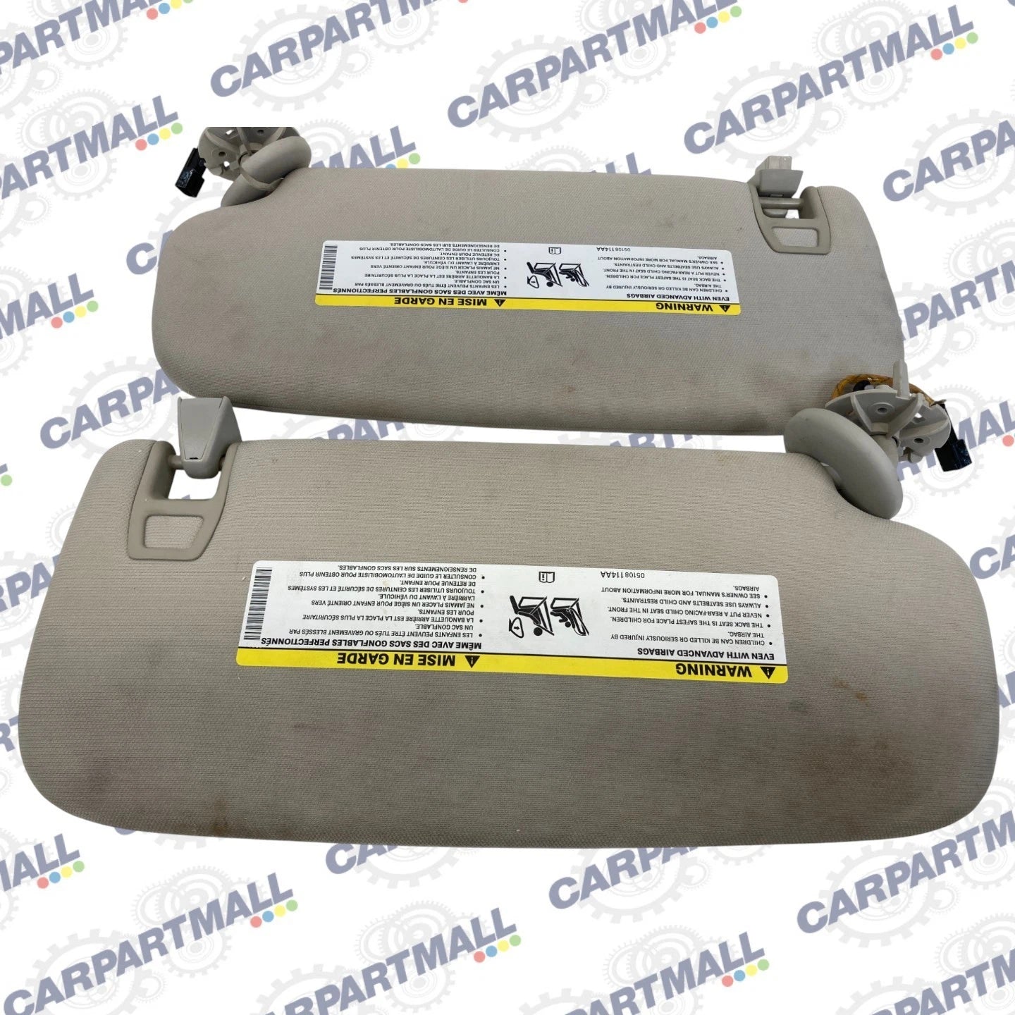 2011-2023 DODGE DURANGO SUN VISOR SHADE PAIR SET DRIVER & PASSENGER SIDES OEM