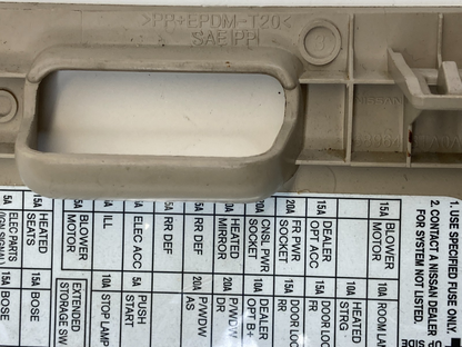 2013-2015 Nissan Altima Dash Left Fuse Relay Box Door Lid Trim Cover 68964-3TA0A