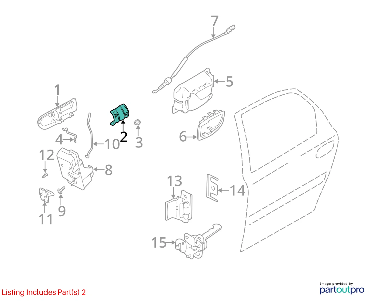 2001-2009 VOLVO S60 FRONT RIGHT SIDE DOOR EXTERIOR OUTER DOOR HANDLE 9159640 OEM