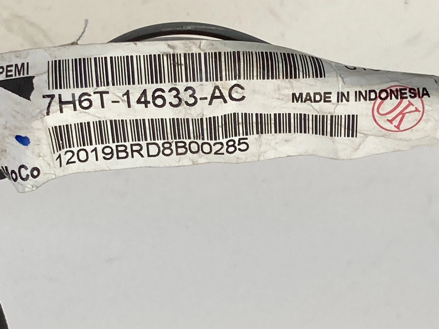 2007-2009 LINCOLN MKZ REAR LEFT SIDE DOOR WIRE WIRING HARNESS 7H6T-14633-AC OEM