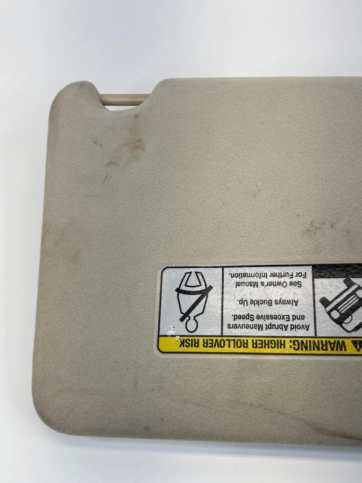 03-08 LAND ROVER RANGE ROVER LEFT DRIVER SUNVISOR SUN VISOR SHADE W/ LIGHT OEM