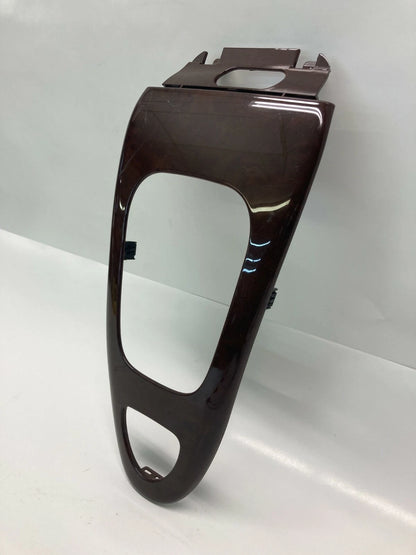 2007-2011 SAAB 9-3 CENTER CONSOLE AT SHIFT SHIFTER COVER PLATE TRIM BEZEL WOOD