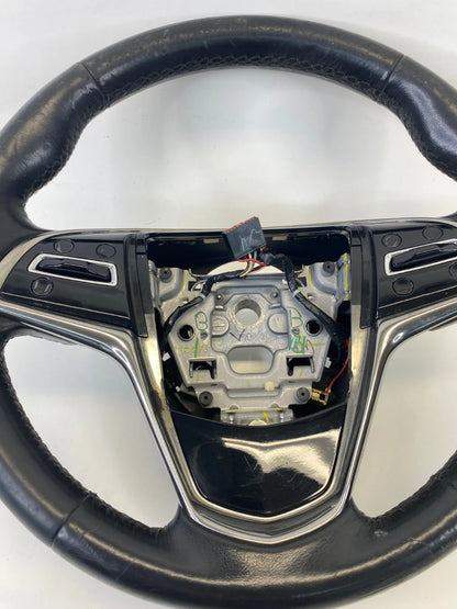 13-18 CADILLAC ATS SEDAN STEERING WHEEL W/ AUDIO CONTROL SWITCH LEATHER BLACK