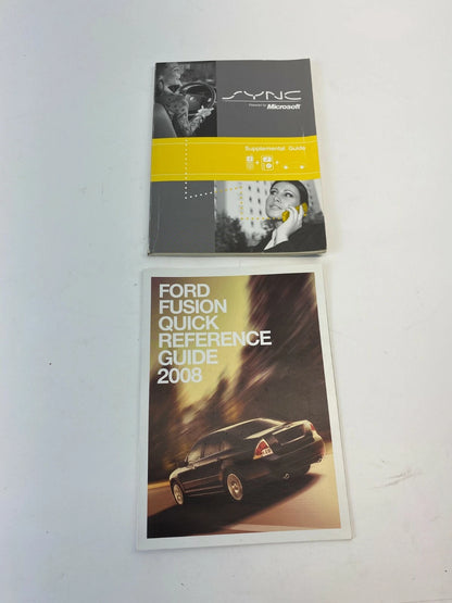 2008 FORD FUSION OWNERS MANUAL SET WITH CASE WARRANTY MAINTENANCE GUIDE OEM