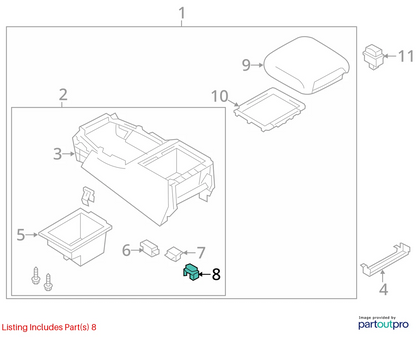 2009-2014 NISSAN MAXIMA BLANK MASK HOLE COVER SWITCH BUTTON 68492-AX000 OEM