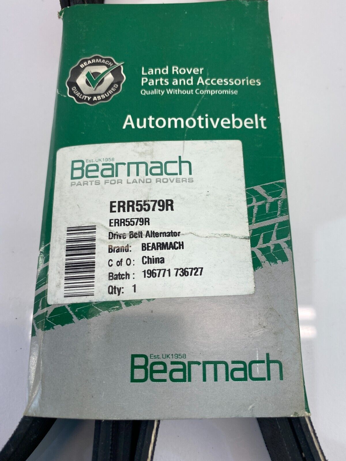 Land Rover Alternator Drive Belt Bearmach ERR5579R